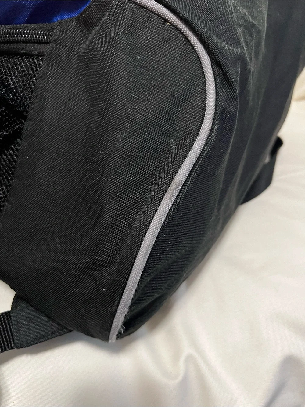 Russell Athletic Royal Blue and Black Soccer Backpack with Front Mesh Pocket